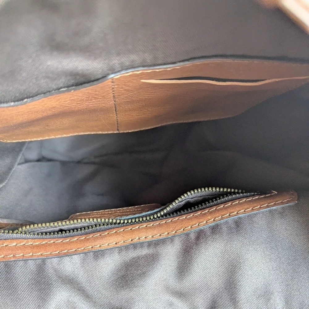 Anonimo Fiorentino Pebbled Leather Drawstring Closure Backpack Bookbag Brown